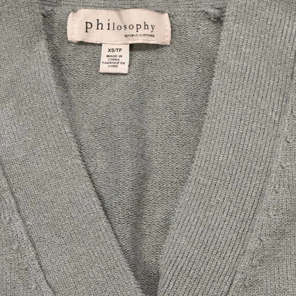 Philosophy Cardigan XS Short Fit Olive Green - Picture 2 of 15